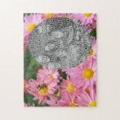 Daisy Flowers and Bumble Bee Lijst Uw foto toevoeg Legpuzzel (Verticaal)