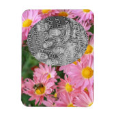 Daisy Flowers and Bumble Bee Lijst Uw foto toevoeg Magneet (Verticaal)