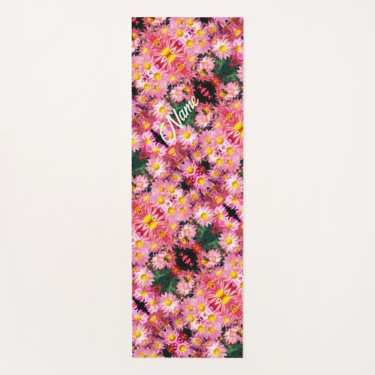 Daisy Flowers and Bumble Bee Personalized Yogamat (Voorkant)