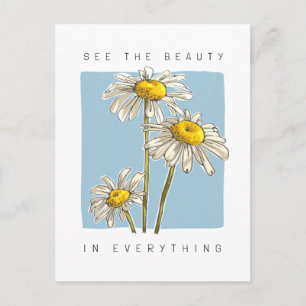 Daisy Flowers Beauty Slogan Briefkaart