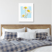 Daisy Flowers Beauty Slogan Canvas Afdruk (Insitu (Slaapkamer))