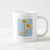 Daisy Flowers Beauty Slogan Grote Koffiekop (Rechts)