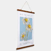 Daisy Flowers Beauty Slogan Hangend Wandkleed (Gebogen)