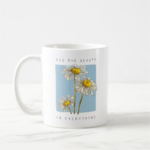 Daisy Flowers Beauty Slogan Koffiemok