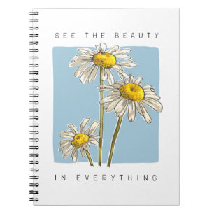 Daisy Flowers Beauty Slogan Notitieboek