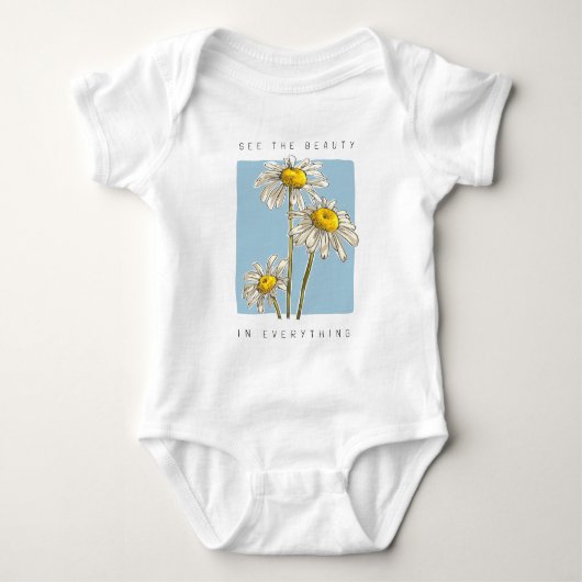 Daisy Flowers Beauty Slogan Romper (Voorkant)