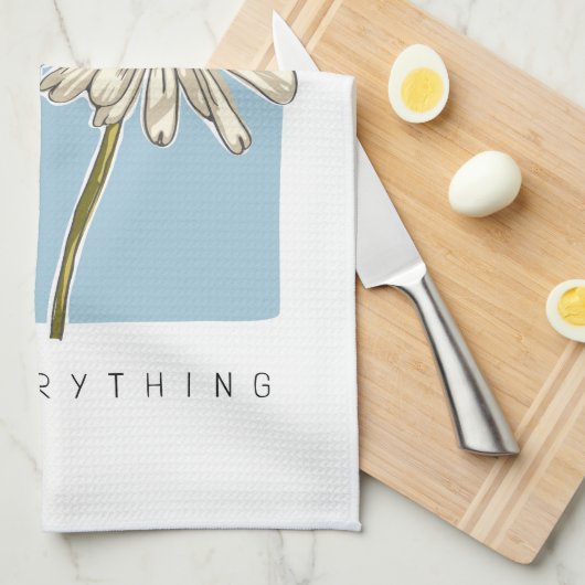 Daisy Flowers Beauty Slogan Theedoek (Quarter Fold)