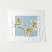 Daisy Flowers Beauty Slogan Wandkleed (Voorkant (horizontaal))