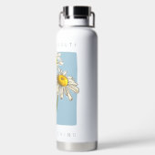 Daisy Flowers Beauty Slogan Waterfles (Achterkant)