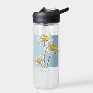 Daisy Flowers Beauty Slogan Waterfles