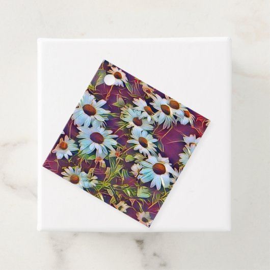 DAISY FLOWERS BEDANKJES LABELS (In situ)