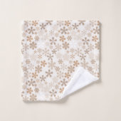 Daisy Flowers Beige Floral Aesthetic Ditsy Tan Bad Handdoek (Wasdoekje)