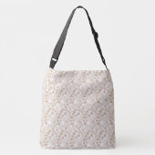Daisy Flowers Beige Floral Aesthetic Ditsy Tan Crossbody Tas (Achterkant)