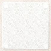 Daisy Flowers Beige Floral Aesthetic Ditsy Tan Glazen Onderzetter (Achterkant)