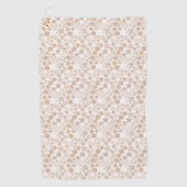 Daisy Flowers Beige Floral Aesthetic Ditsy Tan Golfhanddoek (Voorkant)
