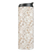 Daisy Flowers Beige Floral Aesthetic Ditsy Tan INT Thermosbeker (Gedraaid links)