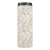 Daisy Flowers Beige Floral Aesthetic Ditsy Tan INT Thermosbeker (Achterkant)