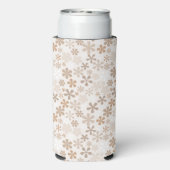 Daisy Flowers Beige Floral Aesthetic Ditsy Tan Seltzer Blikjeskoeler (Seltzer Achterkant)