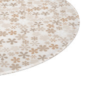 Daisy Flowers Beige Floral Aesthetic Ditsy Tan Snijplank (Hoek)
