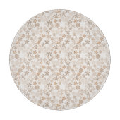 Daisy Flowers Beige Floral Aesthetic Ditsy Tan Snijplank (Voorkant)