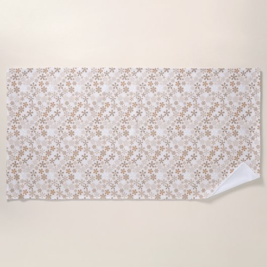Daisy Flowers Beige Floral Aesthetic Ditsy Tan Strandlaken (Voorkant)