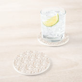 Daisy Flowers Beige Floral Aesthetic Ditsy Tan Zandsteen Onderzetter (Zijkant)