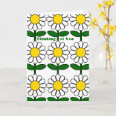 Daisy Flowers Bloemen Denken aan je aangepaste woo Kaart (Gele Bloem)