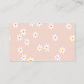 Daisy Flowers Boho Roze Bloemen Baby shower Informatiekaartje (Achterkant)