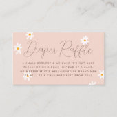 Daisy Flowers Boho Roze Bloemen Baby shower Informatiekaartje (Voorkant)
