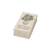 Daisy Flowers Bouquet Vase Adres Rubberstempel (Stempel)