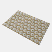 Daisy Flowers Burlap Deurmat (Schuin)