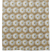 Daisy Flowers Burlap Douchegordijn (Voorkant)