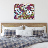 DAISY FLOWERS CANVAS AFDRUK (Insitu (Slaapkamer))