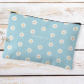 Daisy Flowers Canvas Pouch, Canvas Pencil Case Etui