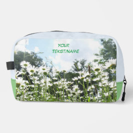 Daisy Flowers Cust. Tekst Toiletery tas