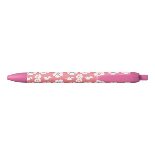  Daisy Flowers Custom Zwarte Inkt Pen (Achterkant)