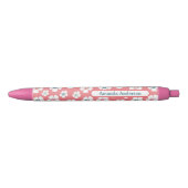  Daisy Flowers Custom Zwarte Inkt Pen (Voorkant)