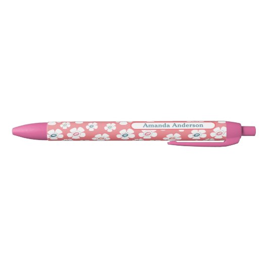  Daisy Flowers Custom Zwarte Inkt Pen (Bodem)