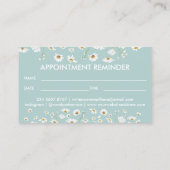 Daisy Flowers Dog Groom Sitter Walker Appointment Visitekaartje (Achterkant)