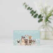 Daisy Flowers Dog Groom Sitter Walker Appointment Visitekaartje (Staand voorkant)