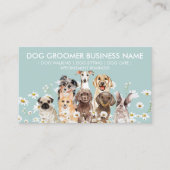 Daisy Flowers Dog Groom Sitter Walker Appointment Visitekaartje (Voorkant)