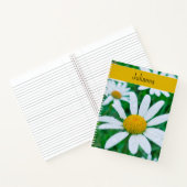 Daisy Flowers Elegante Bloemen Gepersonaliseerd Notitieboek (Binnen)