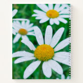 Daisy Flowers Elegante Bloemen Gepersonaliseerd Notitieboek (Achterkant)