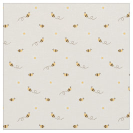 Daisy Flowers en Honey Bees Stof
