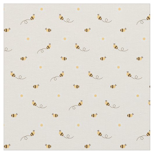 Daisy Flowers en Honey Bees Stof (Close Up)