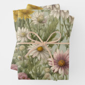  Daisy Flowers en Wildflower Inpakpapier Vel (In situ)