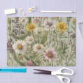  Daisy Flowers en Wildflower Tissuepapier (Craft)