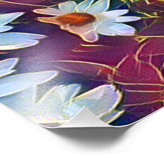 DAISY FLOWERS FOTO AFDRUK (Hoek)