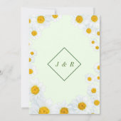 Daisy Flowers Framed Wedding Invitation (Achterkant)