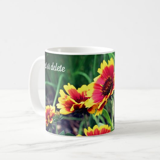 Daisy Flowers gepersonaliseerd Koffiemok (Voorkant links)